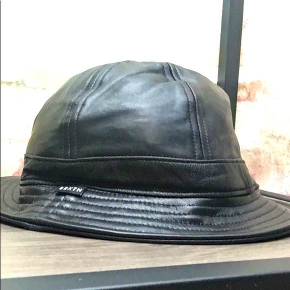 New Brixton Unisex Vegan Leather Bucket Hat - Picture 2 of 6